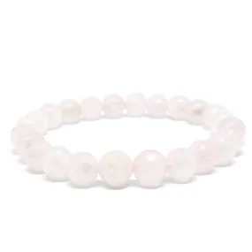 Pale Rose Quartz Gemstone Healing Bracelet for Unconditional Love