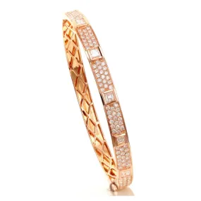 Pave and Fancy Shape Diamond Bangle