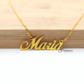 Personalised 24K Gold Plated Sterling Silver Name Necklace-Script 11