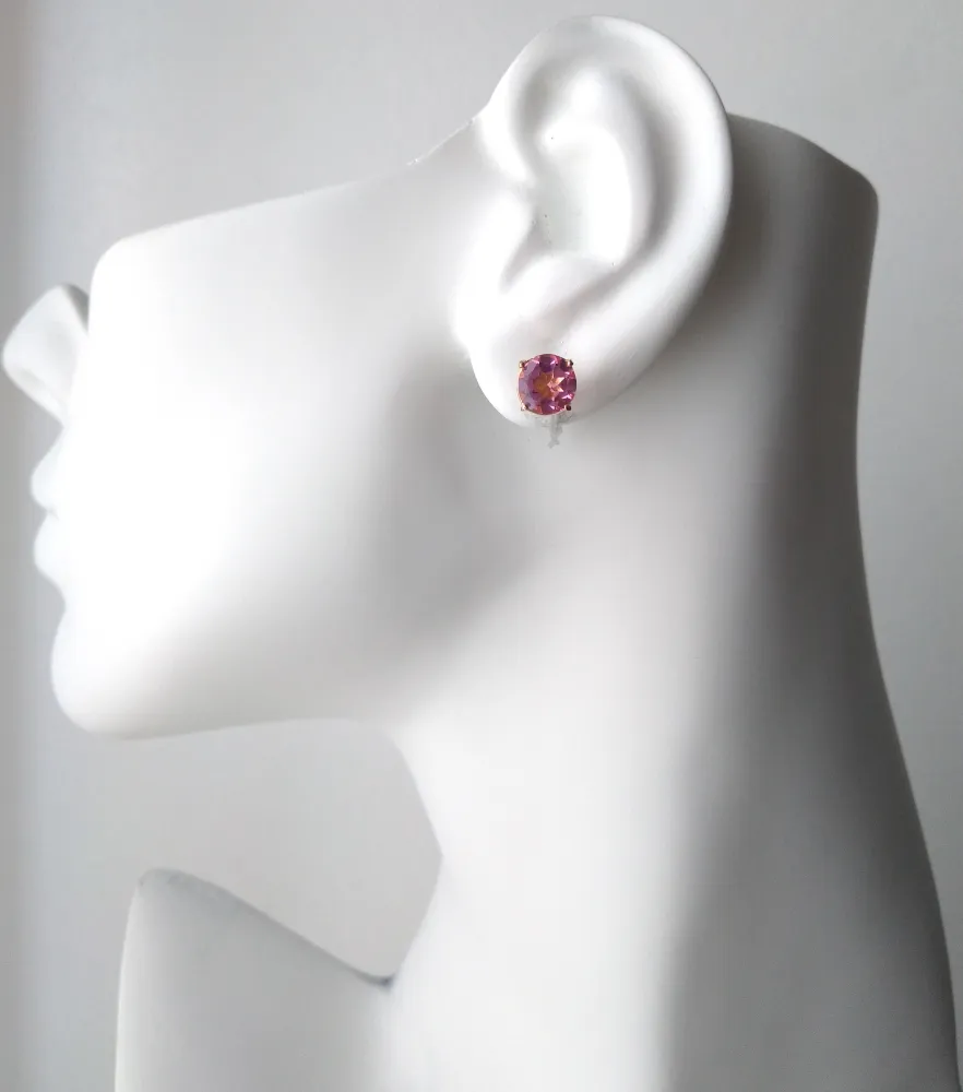 Pink Topaz Detachable Separates Earrings