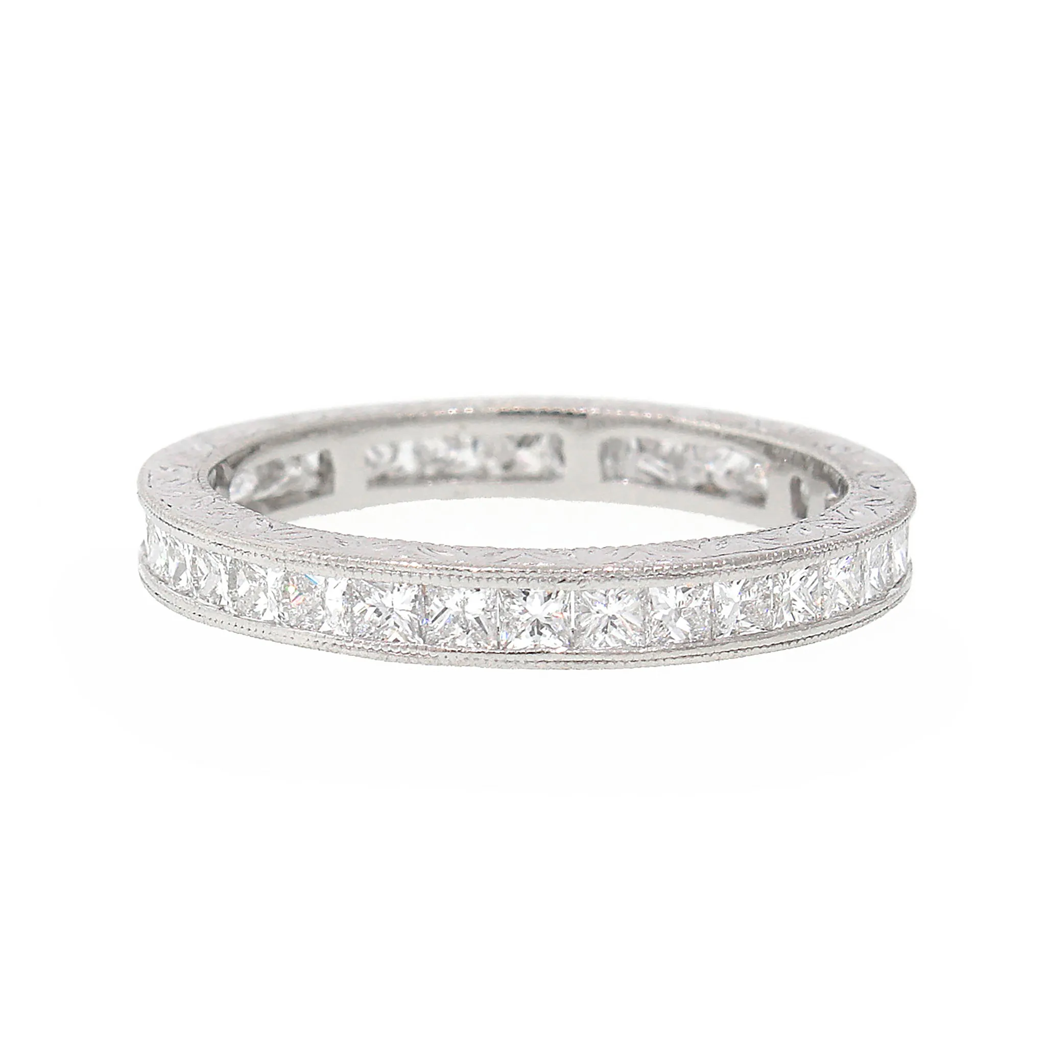 Princess-Cut Diamond Eternity Wedding Band in White Gold