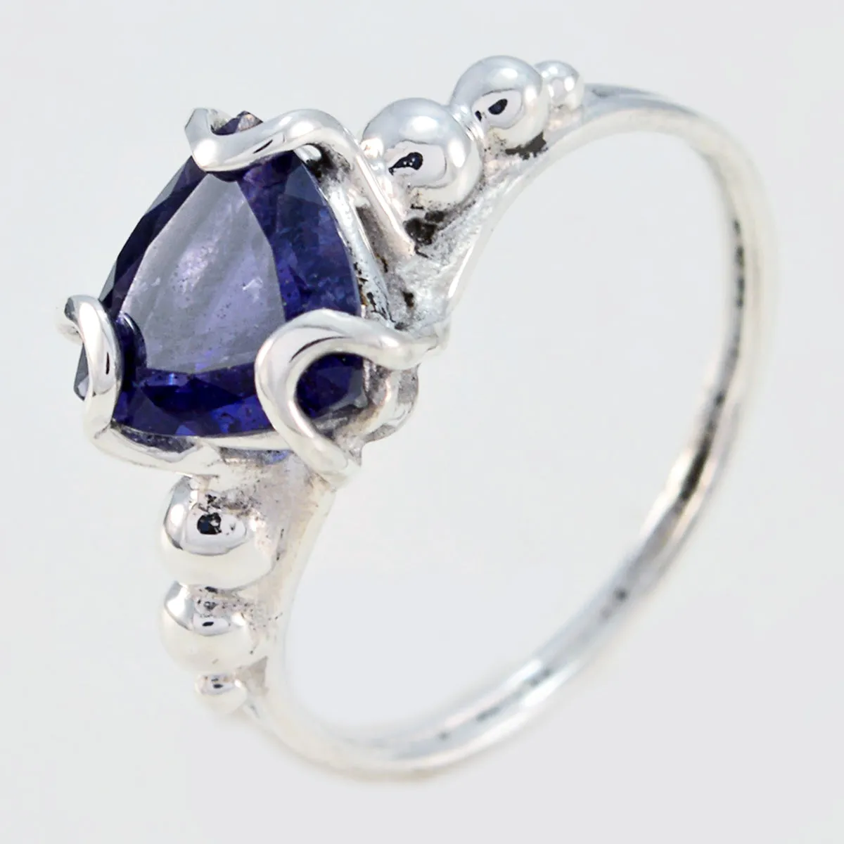 Pulchritudinous Gemstone Iolite 925 Silver Ring Pandora Jewelry App