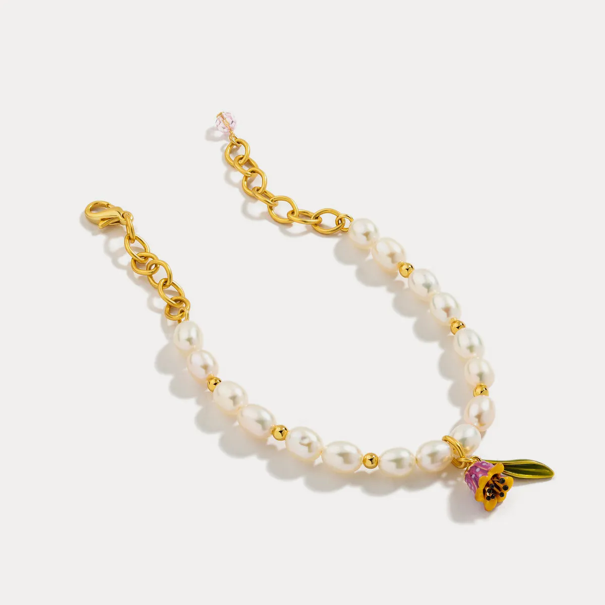 Purple Lily Of The Valley Bracelet