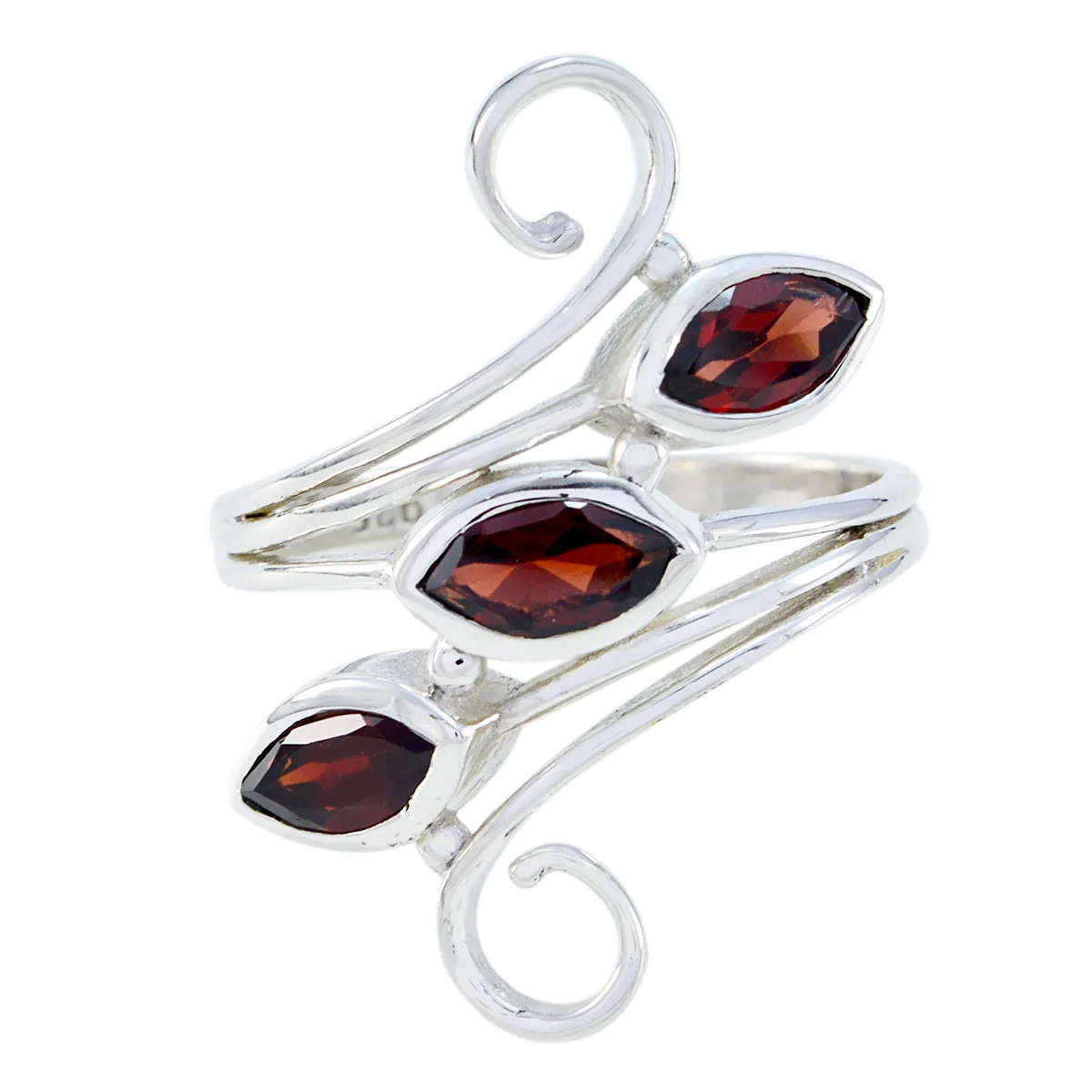 Riyo Comely Gemstone Garnet 925 Sterling Silver Rings Father'S Day