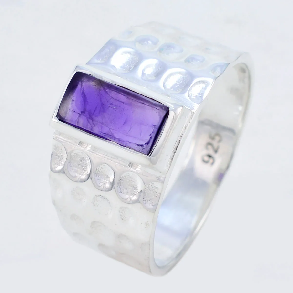 Riyo Elegant Gem Amethyst 925 Sterling Silver Ring Christian Jewelry