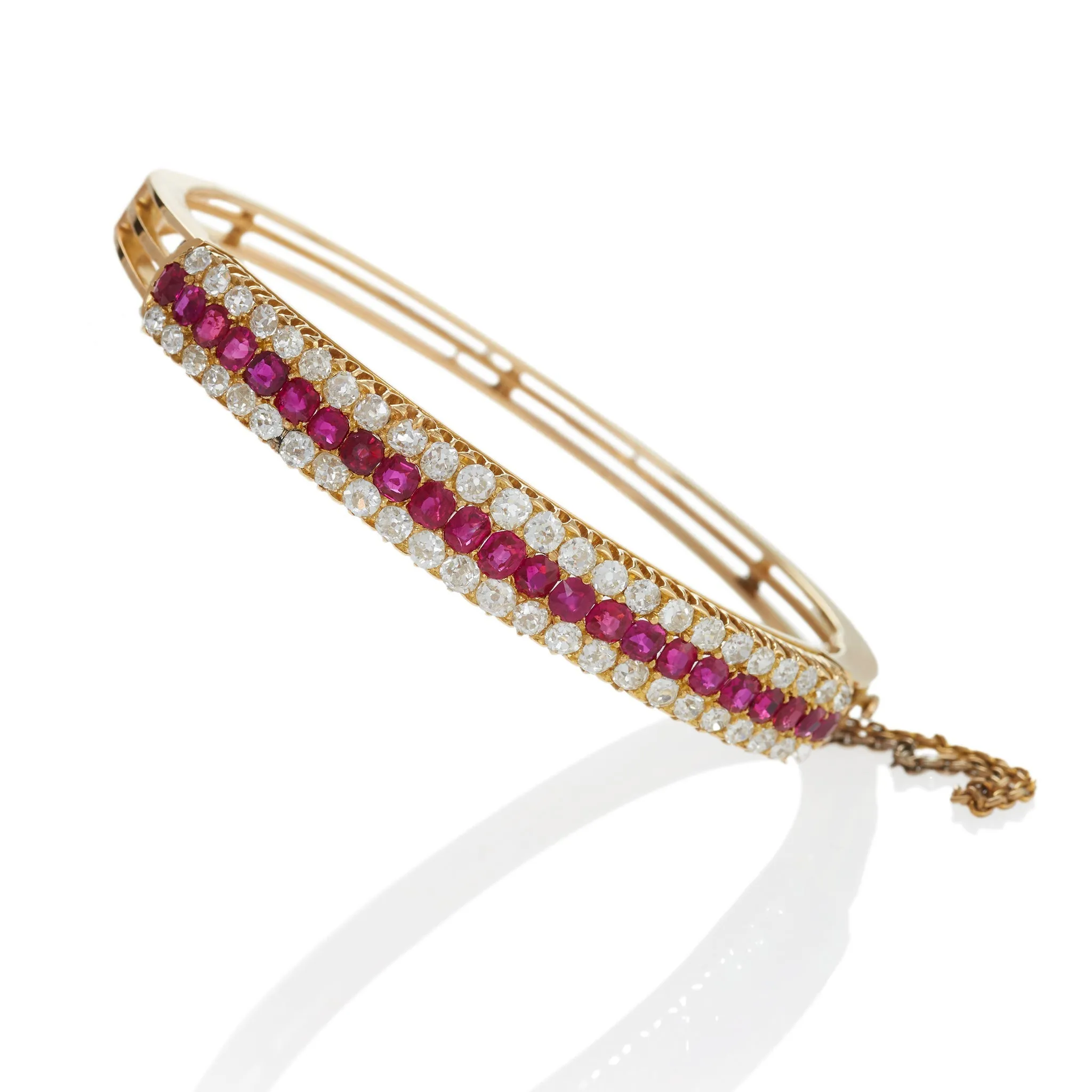 Ruby and Diamond Bangle Bracelet