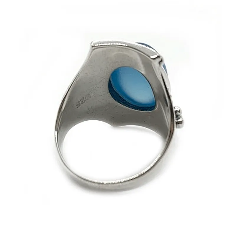 Saddle Chalcedony Bohemian Ring