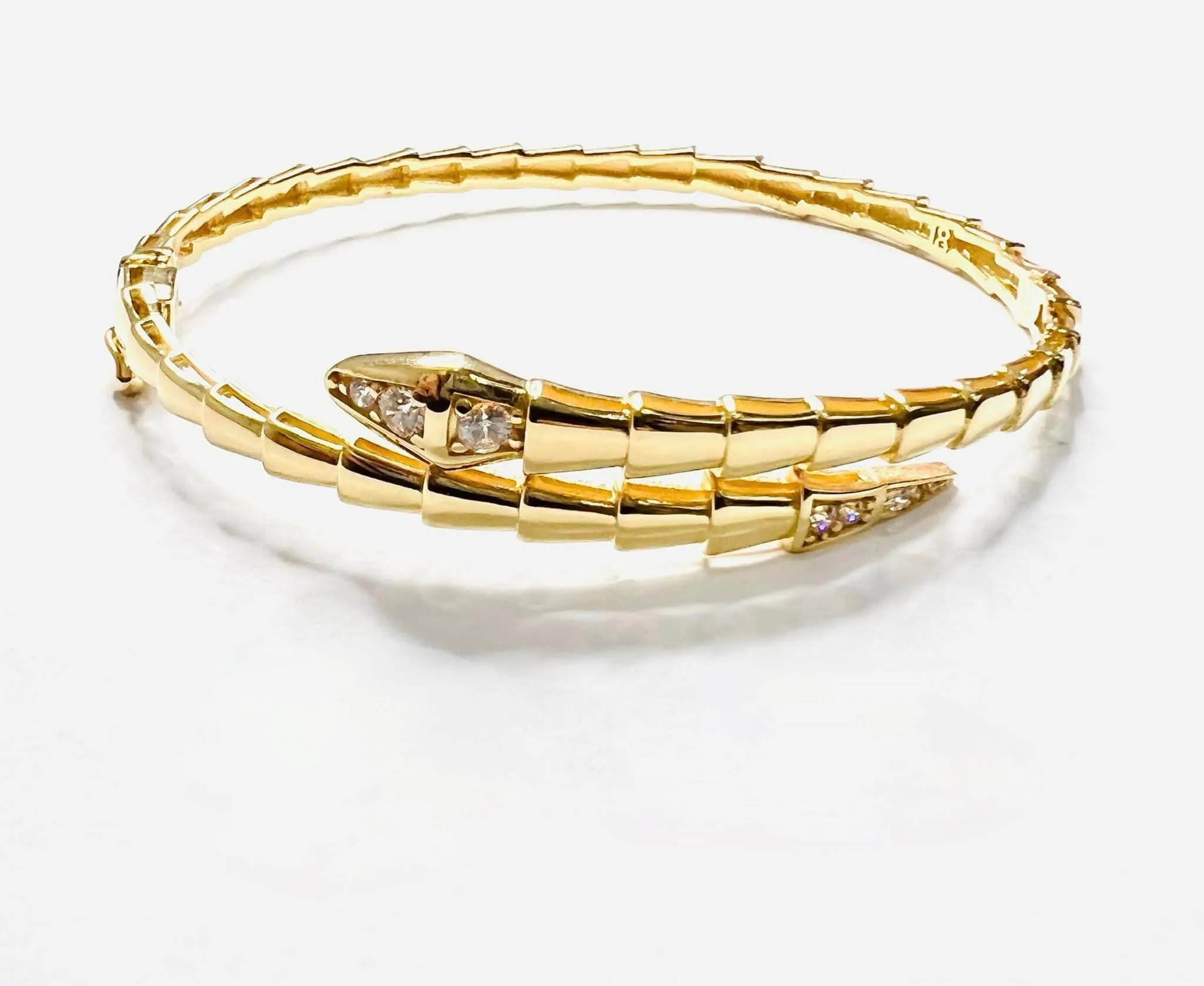 Serpent Viper Bangle 18K Gold