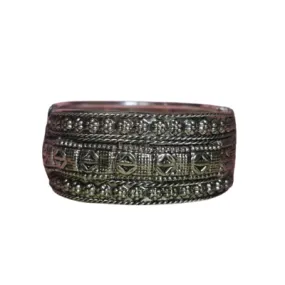 Silver Oxidised Bangle Kada For women