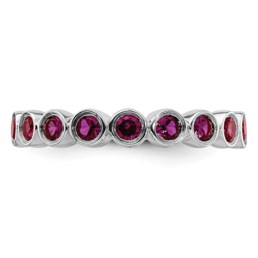 Stackable Expressions Created Ruby Ring in Sterling Silver