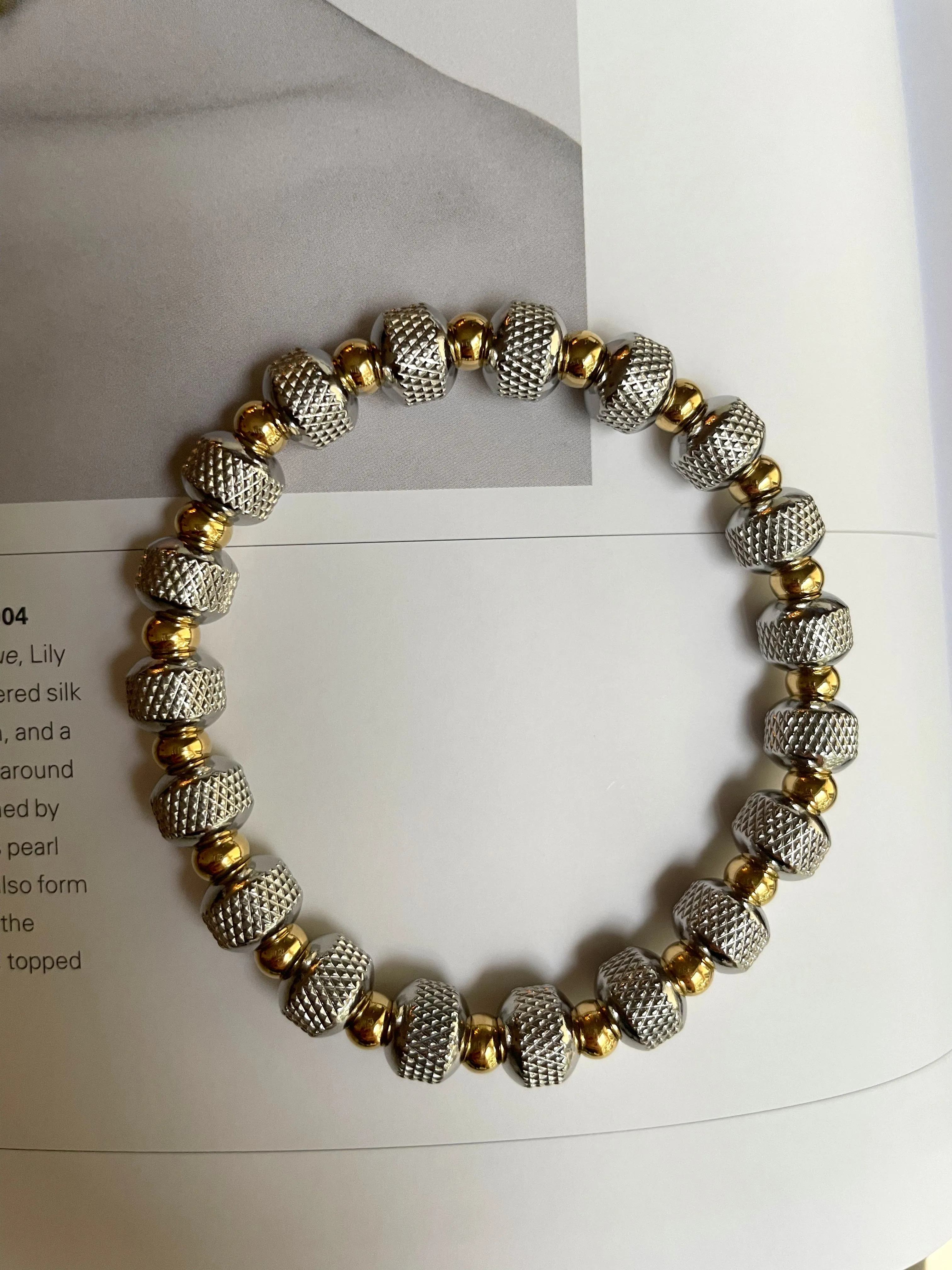 Stainless steel beaded bracelets