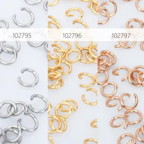 Stainless Steel open jump rings 0.8mm Thick Link Connector 4/5/6/7/8mm Split jump rings Wholesale 300pcs