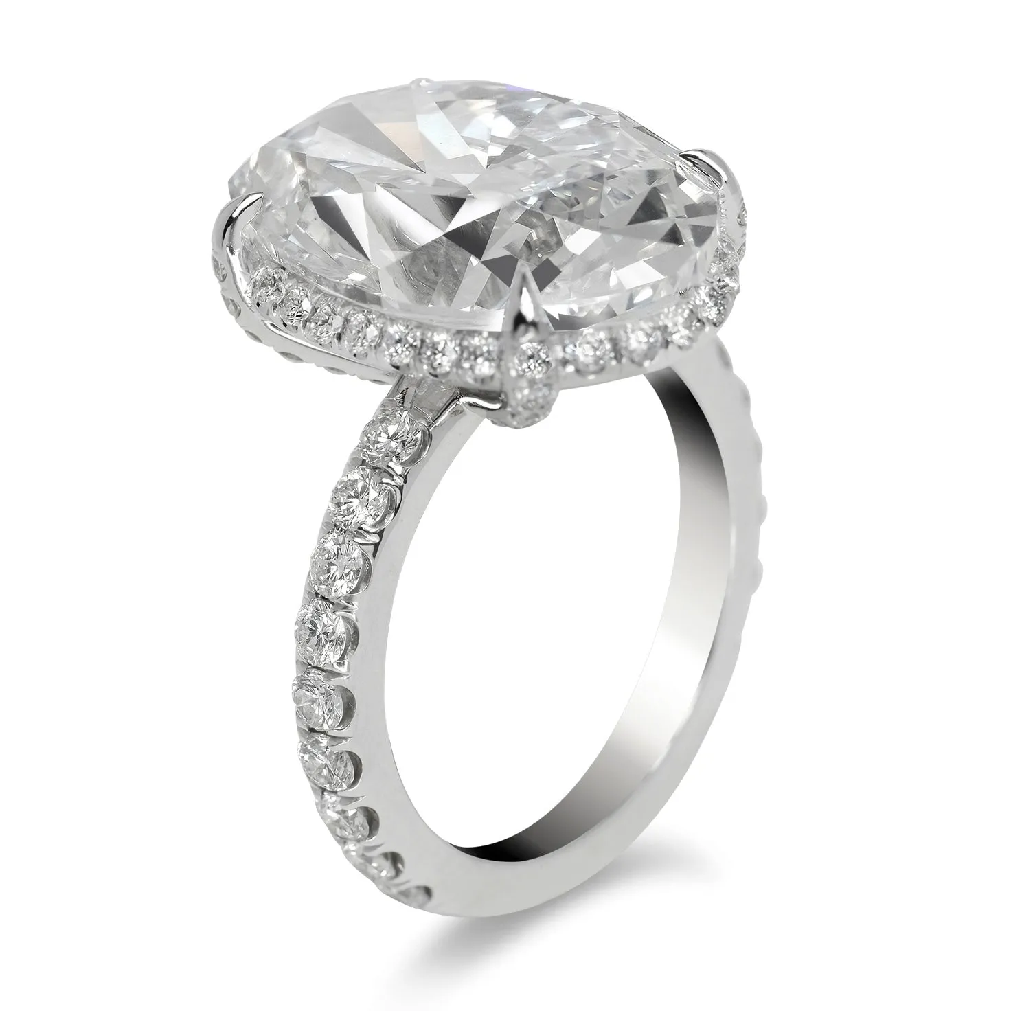 STELLA 11 CARAT OVAL CUT D COLOR VVS2 CLARITY DIAMOND ENGAGEMENT RING PLATINUM GIA CERTIFIED 10 CT D VVS2 BY MIKE NEKTA