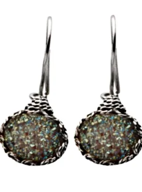 Sterling silver Druze Earrings Dangling Designer Israeli jewelry