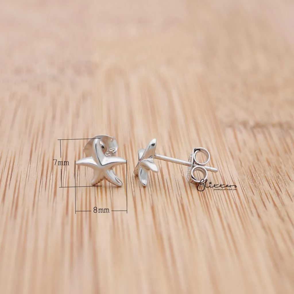 Sterling Silver Starfish Women's Stud Earrings