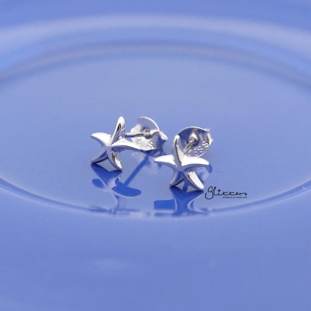 Sterling Silver Starfish Women's Stud Earrings