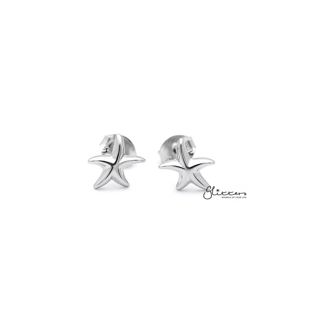 Sterling Silver Starfish Women's Stud Earrings