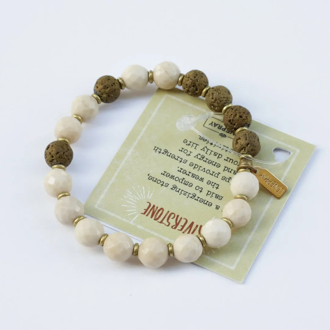 Strength Riverstone Essential Oil Diffuser Bracelet