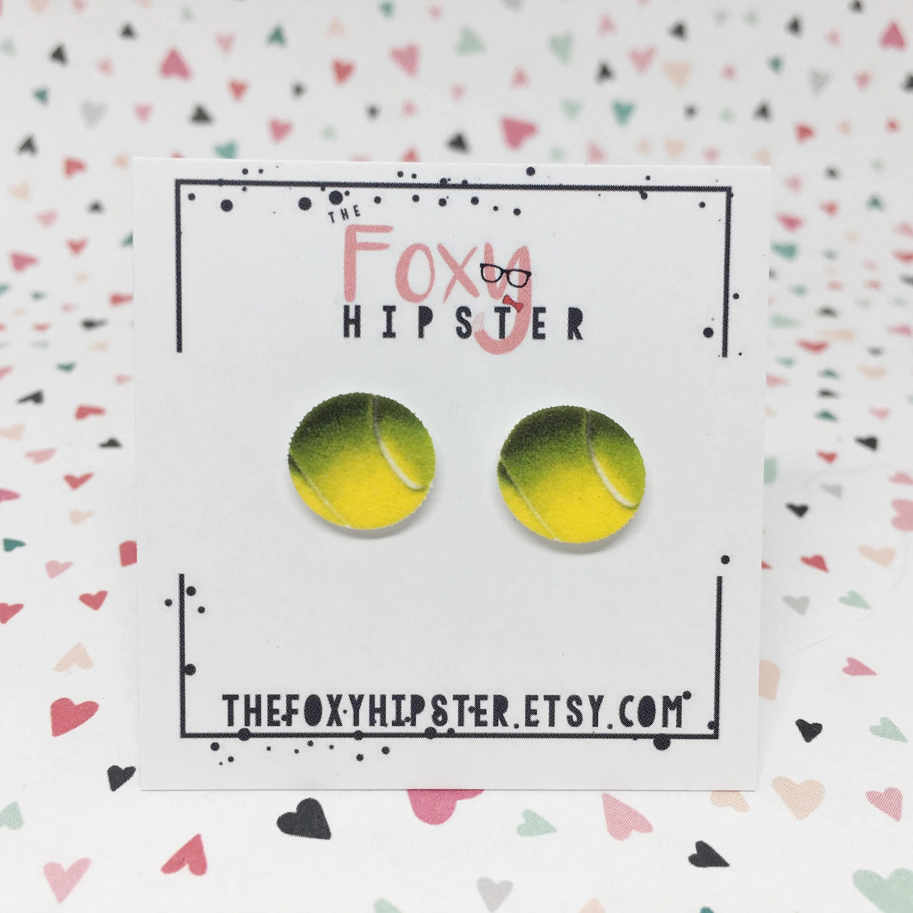 Tennis Ball Stud Earrings