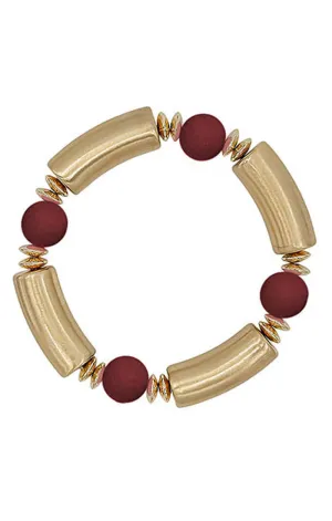 The Game Day Bracelet - Gold Cylinder