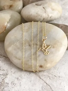 Tiny Hummingbird Necklace