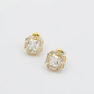 Treasure Jewels - Square Stud Earrings - 2 Colors - PREORDER