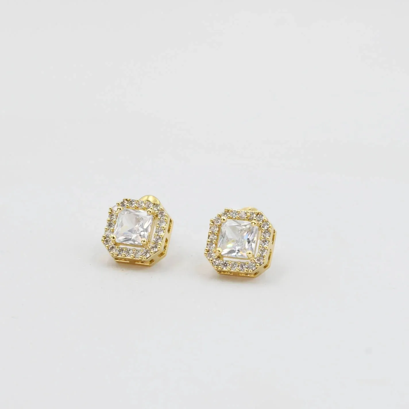 Treasure Jewels - Square Stud Earrings - 2 Colors - PREORDER