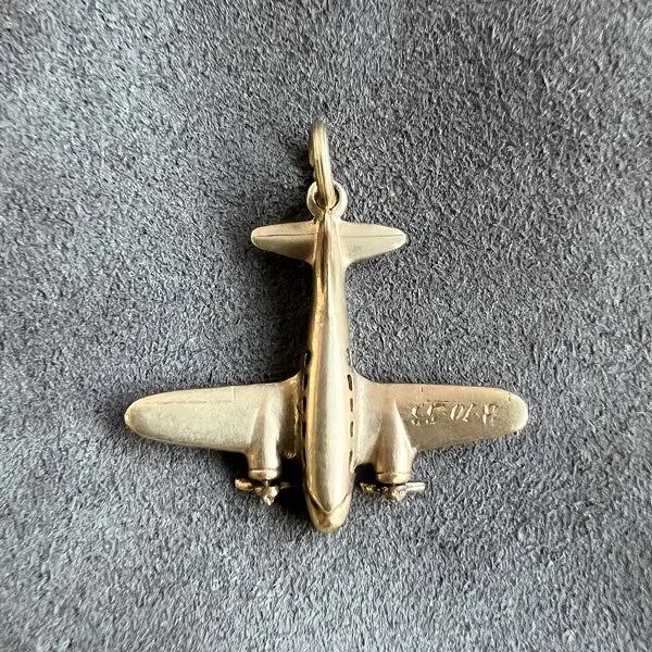 Vintage Plane Charm