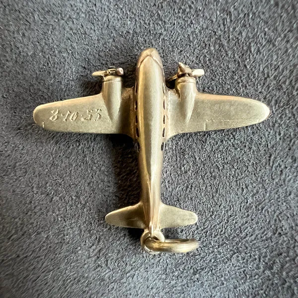 Vintage Plane Charm