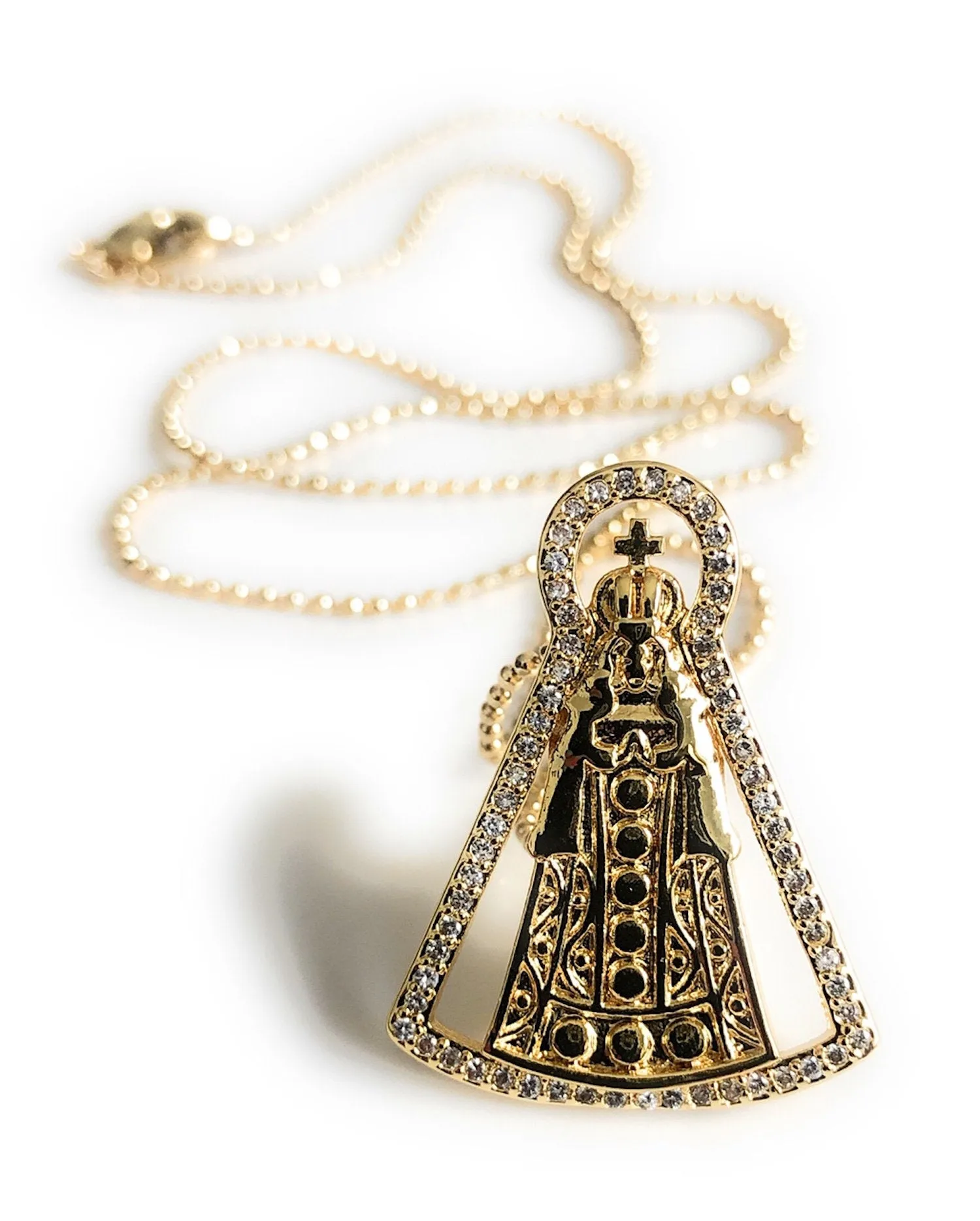 Virgin Mary Necklace, Venezuelan Virgen del Valle Pendant, Catholic Jewelry, Imagen Virgen del Valle, Religious Gift, Mother's day Gift