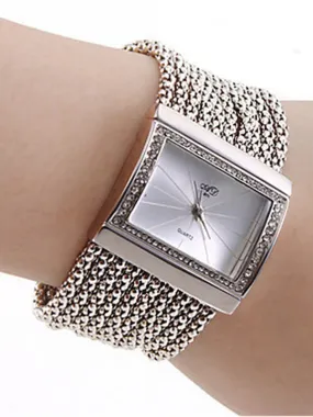 Women Crystal Square Watch