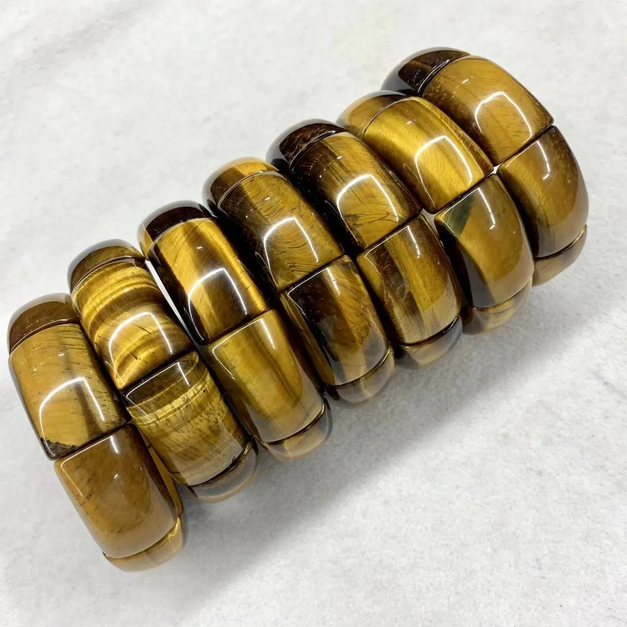 Yellow Tiger Eye Stone Beads Bracelet