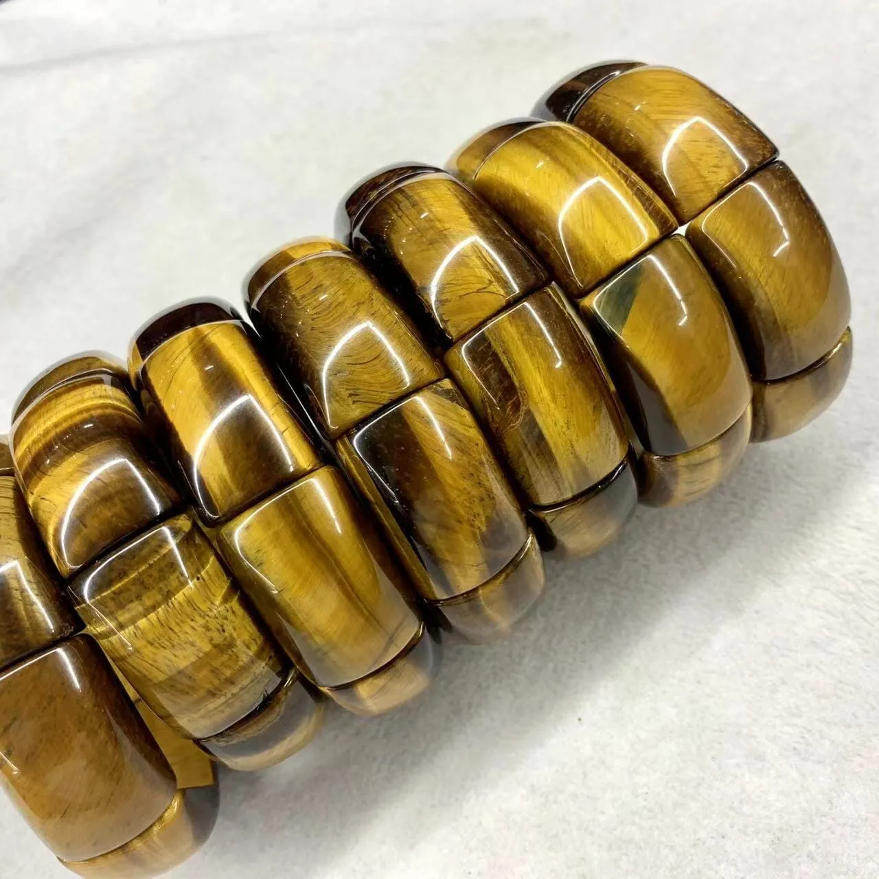 Yellow Tiger Eye Stone Beads Bracelet