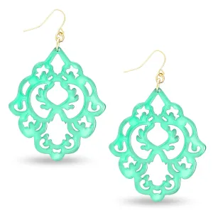 Zenzi Just Scroll With It Earrings Mint